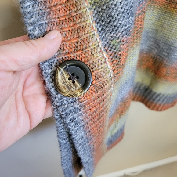The Limited Wool/Acrylic Striped Oversized Side Button Sweater Size M/L - Picture 4 of 8